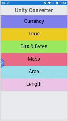 Unity Converter android App screenshot 0